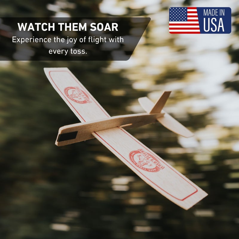 Fred's Flyers Balsa Wood Airplane Kits - 5-Pack - USA Made Wooden Glider Toy Planes for Kids - Image 5