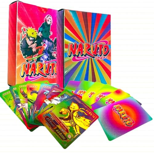 FowWelt Naruto Anime Card Desk Pack | 55 Foil Collectible CCG Cards | Premium Anime Playing Cards for Fans, Display & Gifting (Naruto - Rainbow) - Image 5