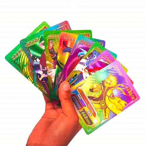 FowWelt Naruto Anime Card Desk Pack | 55 Foil Collectible CCG Cards | Premium Anime Playing Cards for Fans, Display & Gifting (Naruto - Rainbow) - Image 4