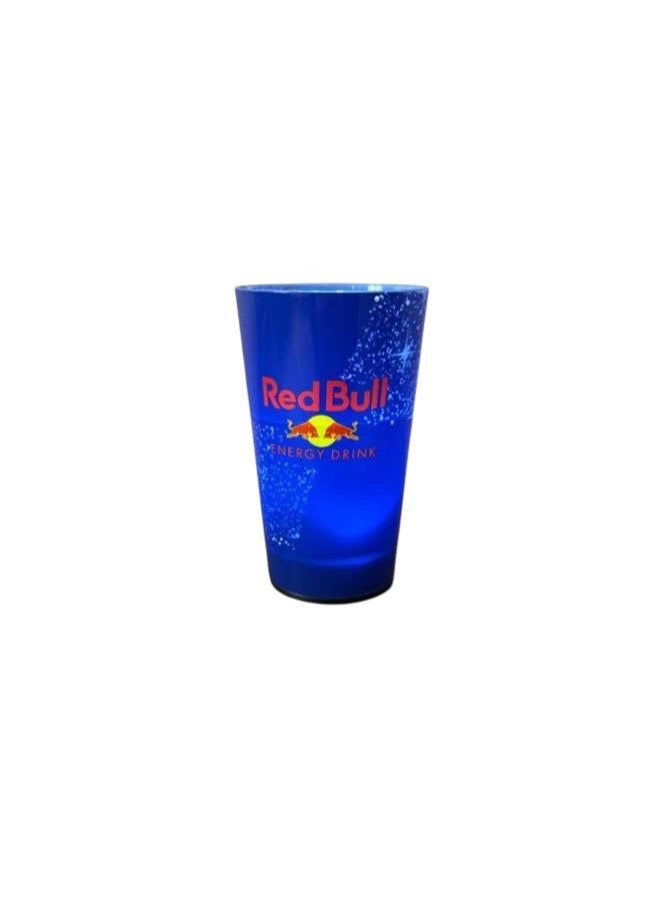 Red bull juice light cup blue