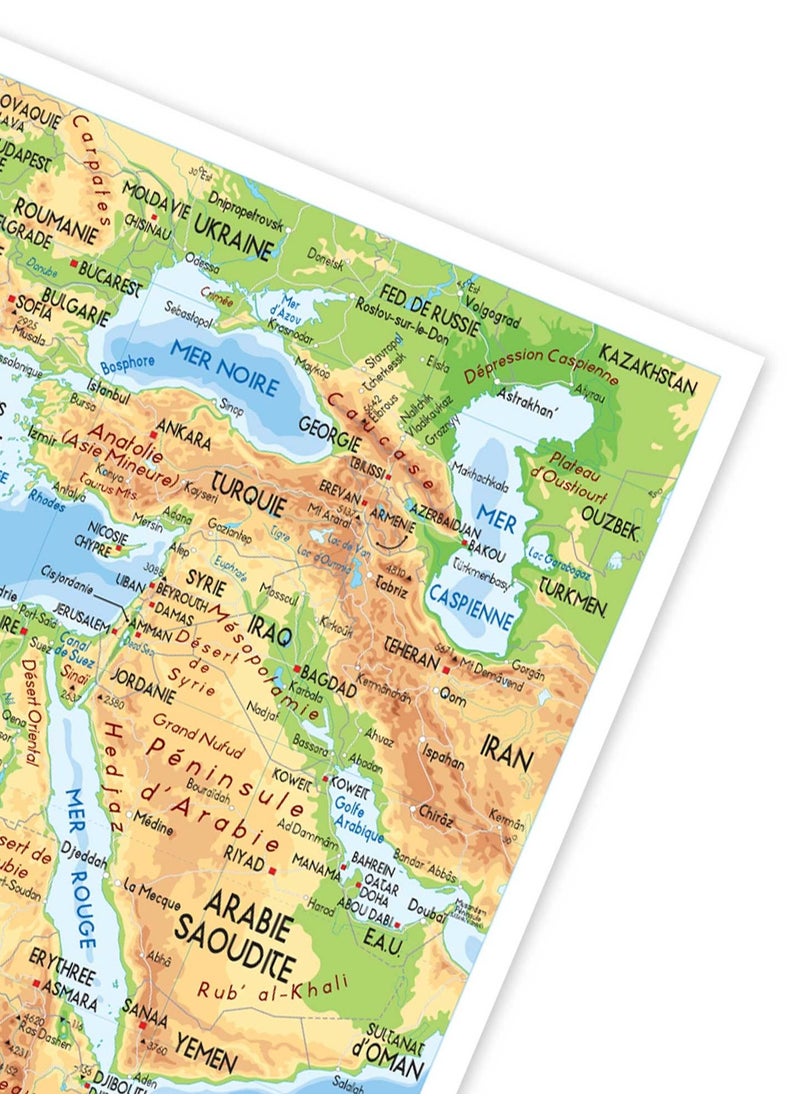 FIS FIS "AFRICA" Wall Map with Glossy Lamination, French Language, Size 70x100cm, Printed in Multicolour - FSMA70X100AFFN  - Image 3