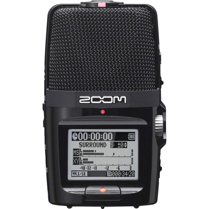 Zoom H2n StereoSurroundSound Portable Recorder 5 Builtin Microphones XY MidSide Surround Sound Ambisonics Mode Records to SD Card for Recording Music Audio for Video and Interviews