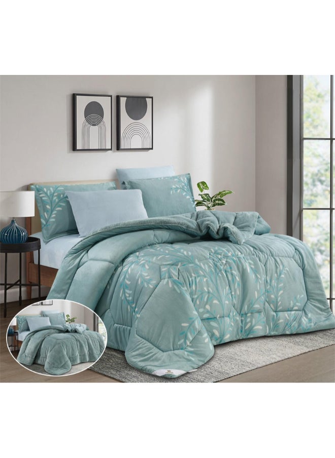 Hours - Winter Duvet Set With Two-Sided Fabric Sturdy And Soft Heavy Filling 6 Pieces King Size - Image 1