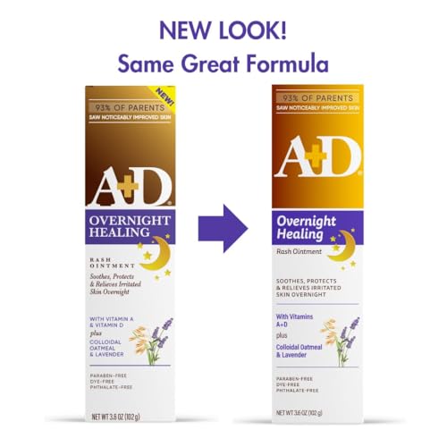 A + D A+D Overnight Healing Diaper Rash Ointment - Soothes, Protects & Relieves Diaper Rash Overnight with Lavender & Colloidal Oatmeal - Healing Ointment for Red, Itchy, Irritated Skin - 3.6oz - Image 2