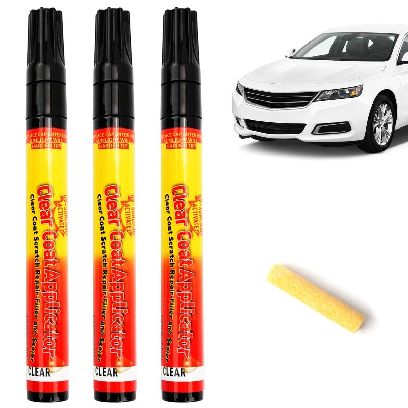 KOSIMI 3PCS Vitanst Clearfix Scratch Remover, Magic Car Scratch Removal Pen, Auto Paint Repair Pen Brush Car Clear Scratch Remover Touch up Pens - Image 1