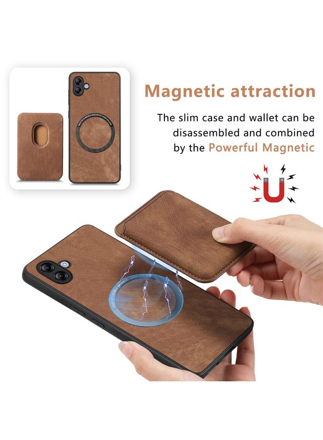 erorex Case For Samsung Galaxy A04 Retro Leather Card Bag Magnetic Phone Case - Image 3