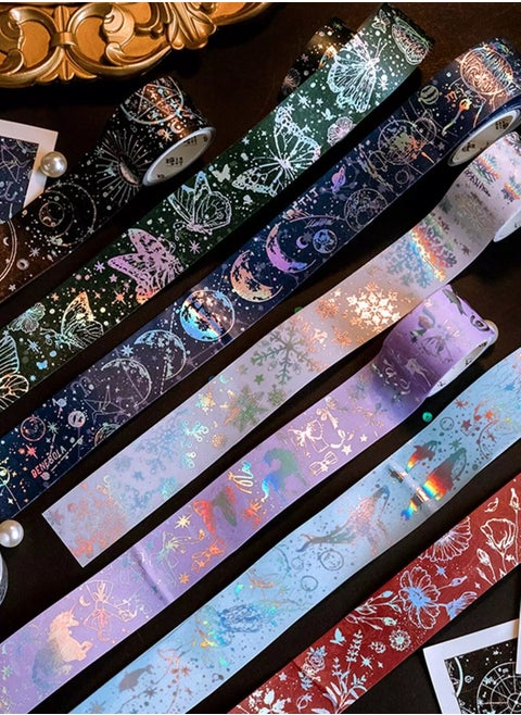 1roll Mixed Pattern Random Decorative Tape