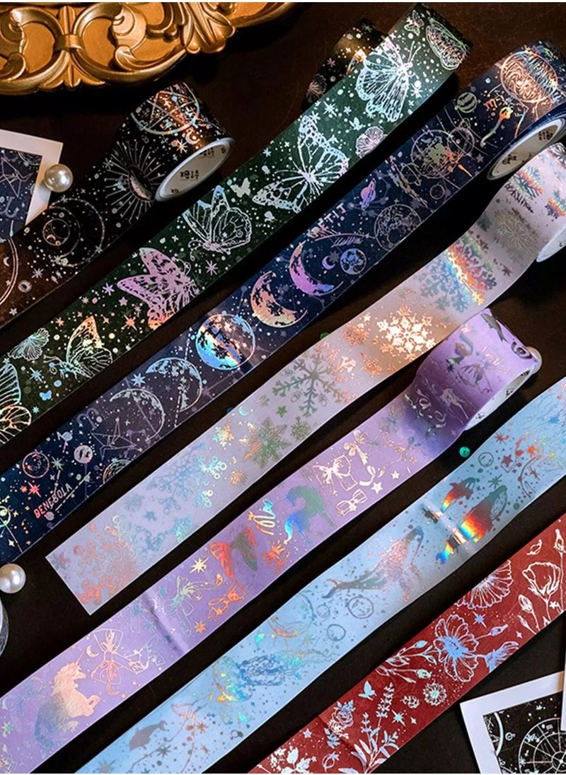 1roll Mixed Pattern Random Decorative Tape