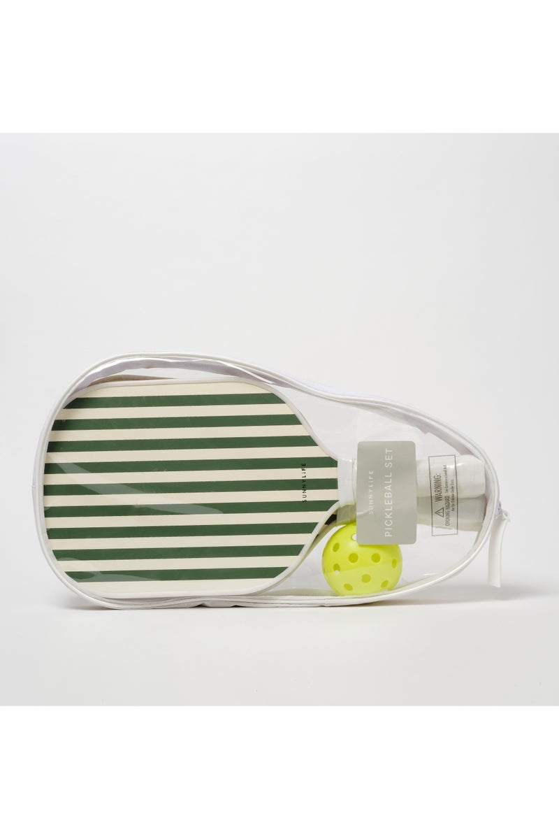 Sunnylife طقم بيكلبول للبالغين - 2 مضرب خفيف الوزن مع قبضة مريحة غير قابلة للانزلاق، تصميم زيتون العطلة - مجموعة معدات بيكلبول داخلية وخارجية مع كرات وحقيبة حمل - مجموعة ألعاب للمبتدئين إلى المحترفين - Image 1