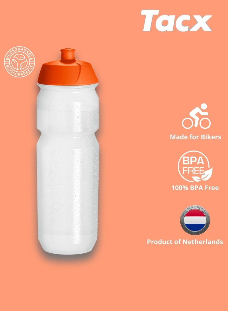 تاكس (3 عبوات) زجاجة ماء رياضية Sipper مع فوهة سائبة / بيع بالجملة خالية من البيسفينول أ ، غطاء دفع / سحب سهل الفتح مثالي لركوب الدراجات في صالة الألعاب الرياضية - من Tacx صنع في هولندا - Image 2