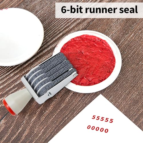 EATAKWARD 5 Digit Number Stamp,Adjustable Digit Rubber Changeable Number Stamp Numerical Stamp Multi- Functional Creative Price Tag Rotating Number Symbol Business Stamp - Image 2