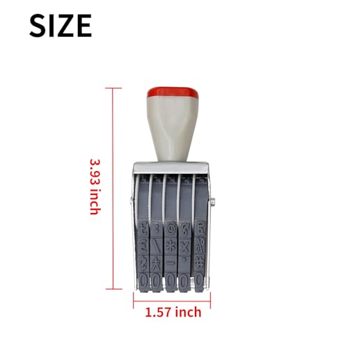 EATAKWARD 5 Digit Number Stamp,Adjustable Digit Rubber Changeable Number Stamp Numerical Stamp Multi- Functional Creative Price Tag Rotating Number Symbol Business Stamp - Image 4