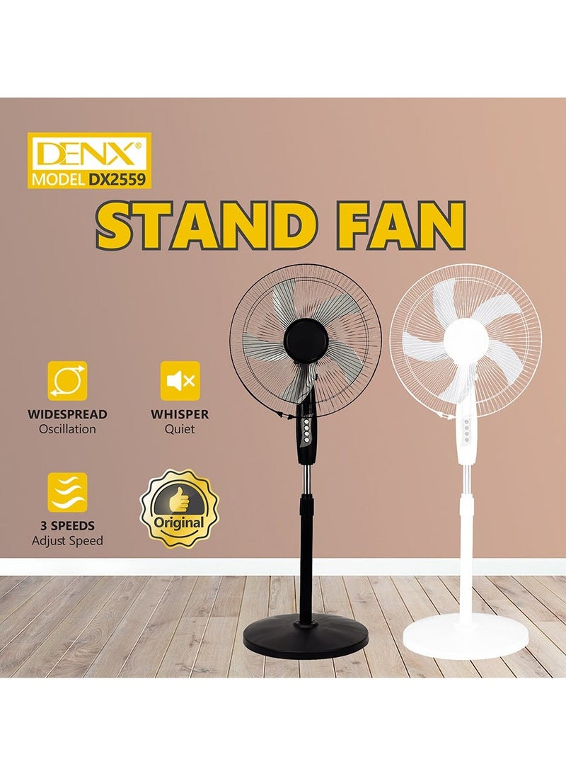 Denx Pedestal Fan With Oscillating Function, Multicolor - Image 2