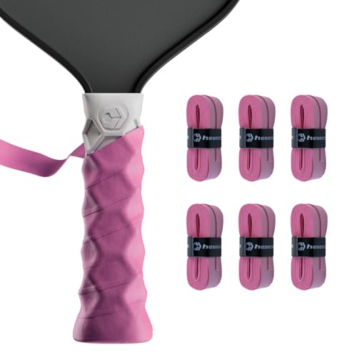 Hesacore Hesatac Overgrip Tape – 6 Pack – Pink – for Pickleball, Padel & Tennis – Sweat Absorbing, Soft, Anti-Slip, Stretchable Overgrip - Image 1