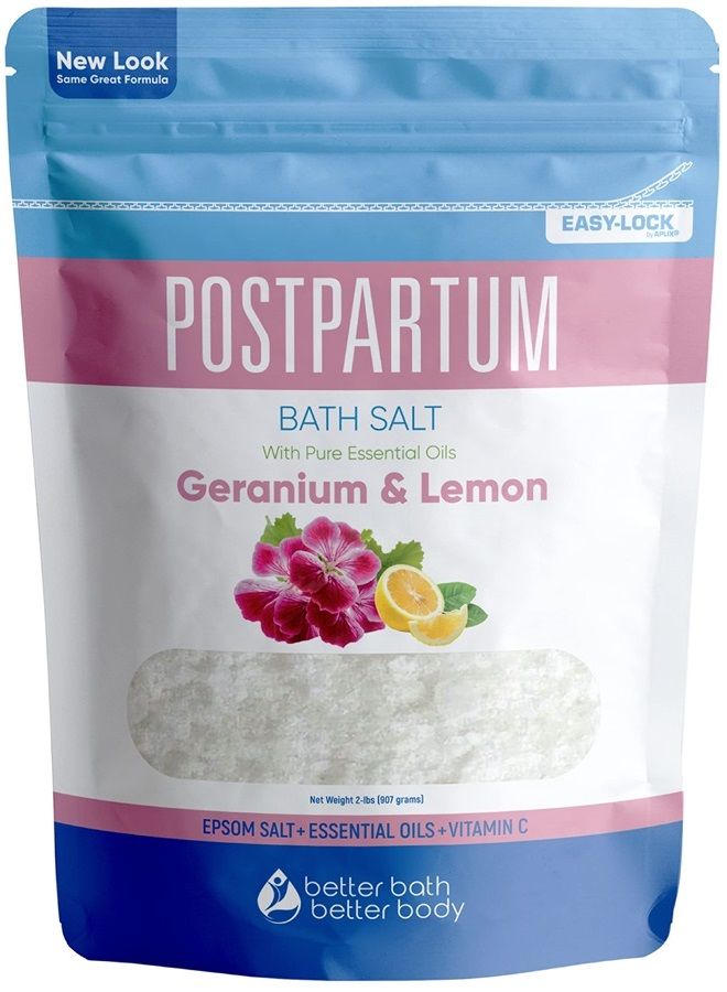 Better Bath Better Body Postpartum Sitz Bath Soak (2 Lbs) Postpartum Care for New Moms Bath Salt with Essential Oils in Easy Press-Lock BPA-Free Pouch Made with Natural Ingredients Made in USA  - Image 1