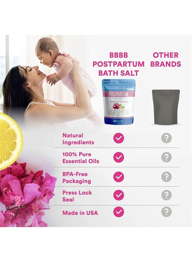 Better Bath Better Body Postpartum Sitz Bath Soak (2 Lbs) Postpartum Care for New Moms Bath Salt with Essential Oils in Easy Press-Lock BPA-Free Pouch Made with Natural Ingredients Made in USA  - Image 3