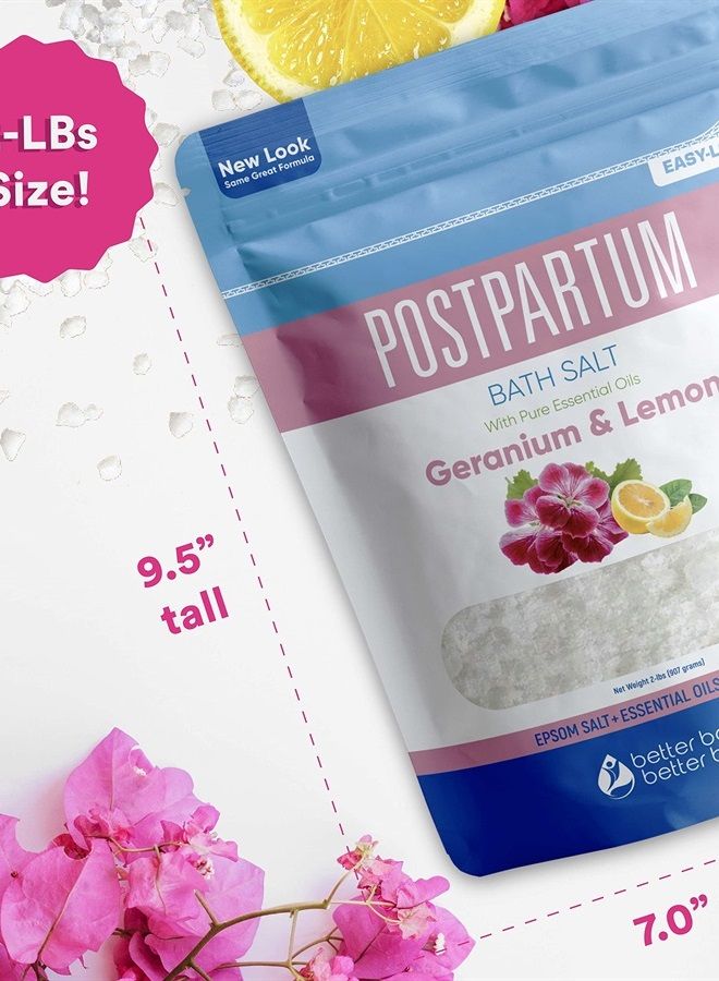 Better Bath Better Body Postpartum Sitz Bath Soak (2 Lbs) Postpartum Care for New Moms Bath Salt with Essential Oils in Easy Press-Lock BPA-Free Pouch Made with Natural Ingredients Made in USA  - Image 5