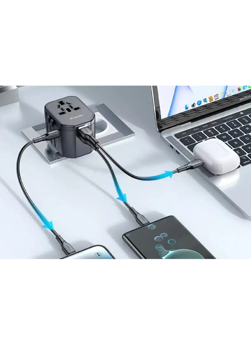 Mcdodo - Universal Wall Charger CP-3471, PD 20W – EU/US/AU/UK Plug (Black) - Image 1