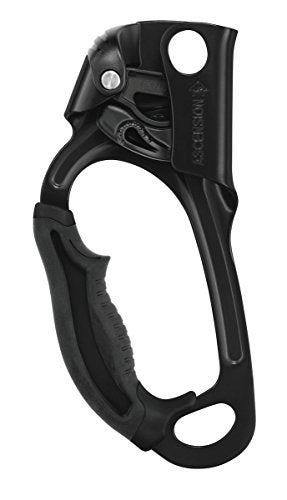 PETZL Ascension Ascender - Ergonomic Handled Rope Ascender for Climbing and Rigging - Black - Left - Image 5