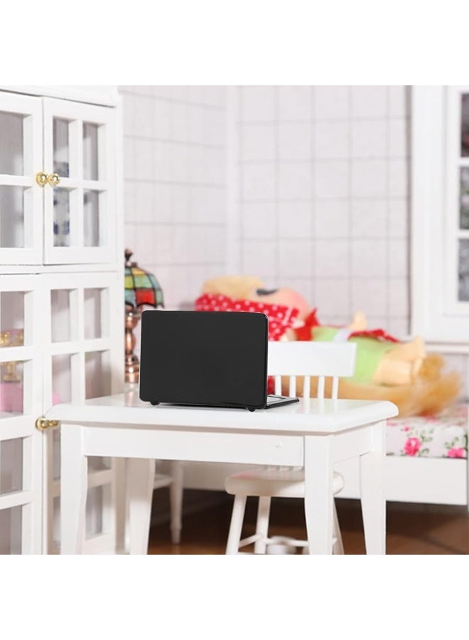 COBEE 3Pcs Miniature Dollhouse DÃ©cor, 1:12 Metal Simulation Laptop Tablet Smart Phone, Mini- Dollhouse Miniatures Furniture Accessories, Doll House Miniatures Play Set (Black 3Pcs) - Image 4