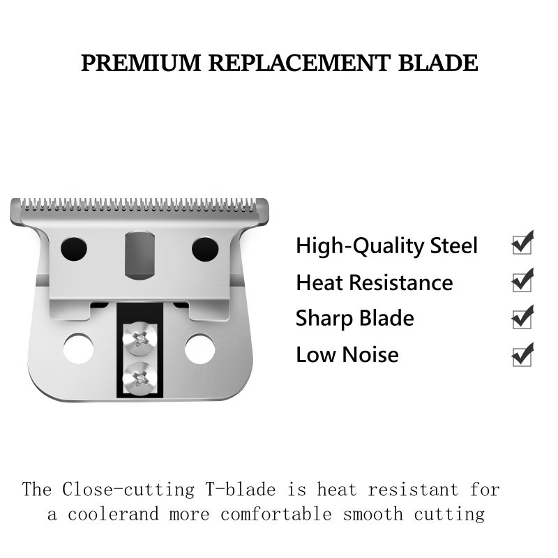 AIJALY 2 Pack Replacement T-Blades Compatible with Andis T-Outliners GTO,GTX,G,GO and SLS Trimmers,Silver - Image 3