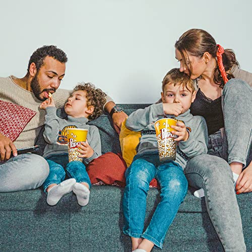 Novelty Place Retro Style Plastic Popcorn Containers for Movie Night - 7" Tall x 4.5" Top Diameter (3 Pack) - Image 5