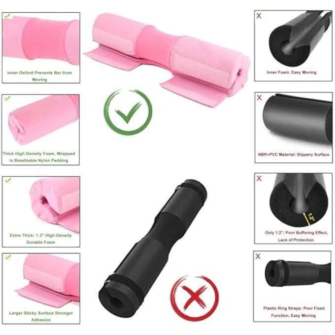rayihni Barbell Pad,Hip Thrust Pad With Nylon Padding Support,Barbell Pad For Hip Thrust For Smith Machine Standard Weightlifting Cushion - Image 2