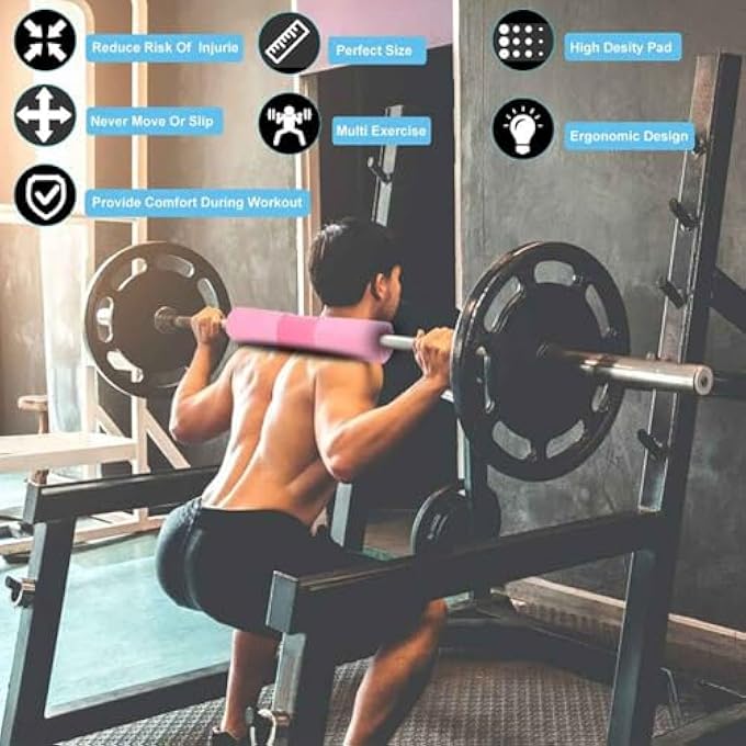 rayihni Barbell Pad,Hip Thrust Pad With Nylon Padding Support,Barbell Pad For Hip Thrust For Smith Machine Standard Weightlifting Cushion - Image 4
