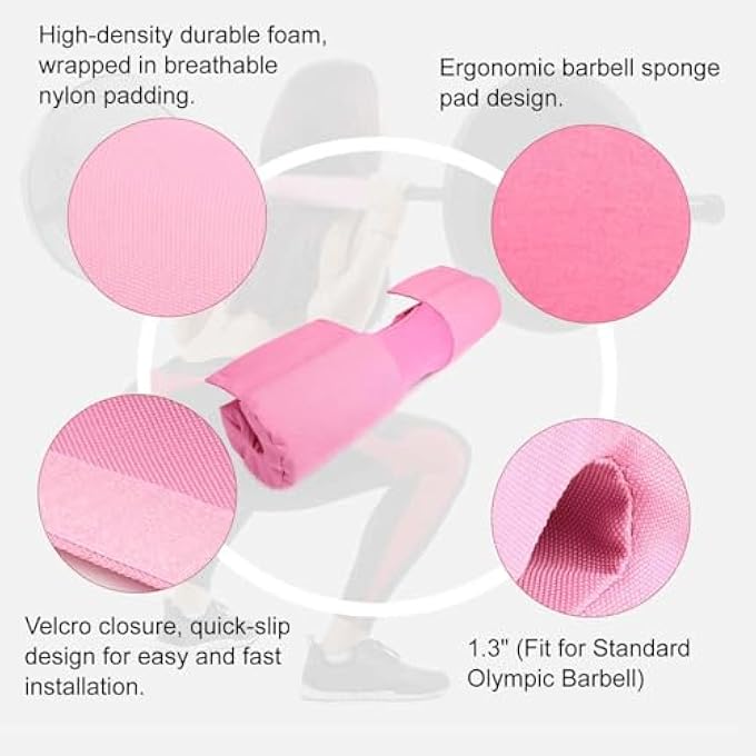rayihni Barbell Pad,Hip Thrust Pad With Nylon Padding Support,Barbell Pad For Hip Thrust For Smith Machine Standard Weightlifting Cushion - Image 3