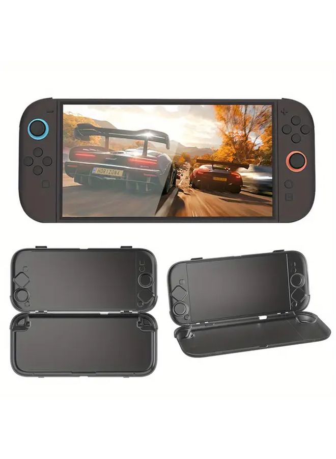غطاء صلب أبيض شفاف لـ Nintendo Switch 2 مع دعم مزدوج للشاشة - Image 2