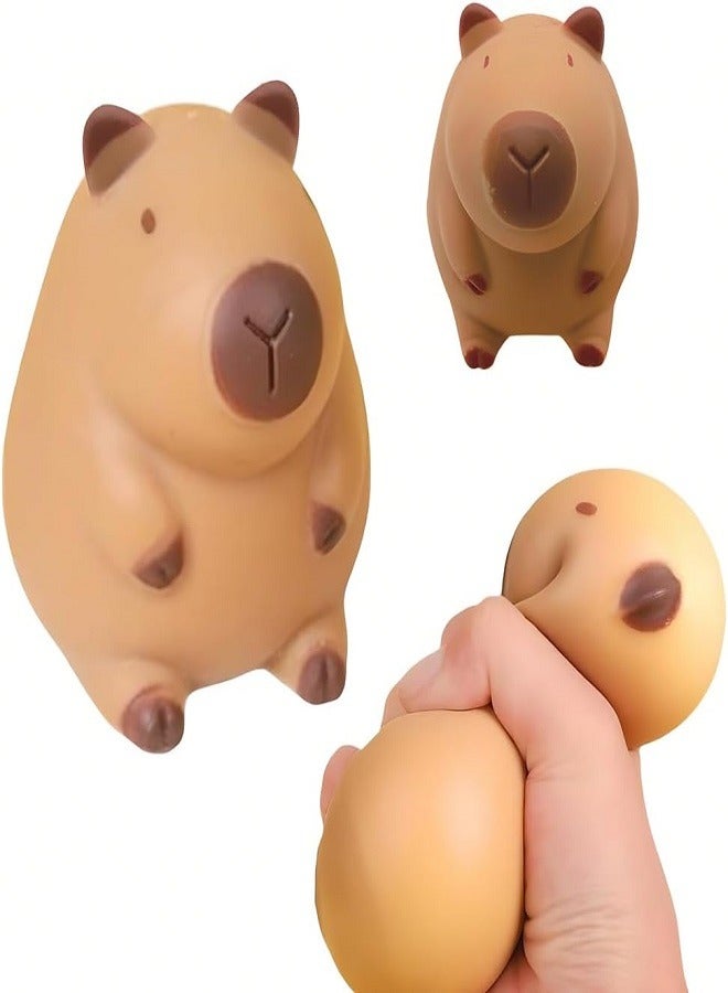 Capybara New 2025 Squishy, Capybara Stress Relief Toys, Cute Capybara Stress Toy, Funny Capybara Gifts Stocking Fillers Party Bags Fillers, Kids Toys Birthday Gifts, 2PCS