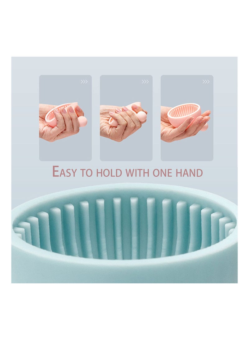2 Pack Silicone Makeup Brush Cleaner Mat, Portable Scrubber Tool for Efficiently Washing Cosmetic Brushes, Essential Cleaning Accessory for Beauty Enthusiasts. - Image 3