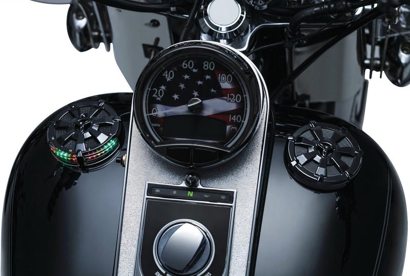 Kuryakyn 7384 Alley Cat Vented Fuel Tank/Gas Cap for Harley-Davidson Motorcycles, Gloss Black - Image 3
