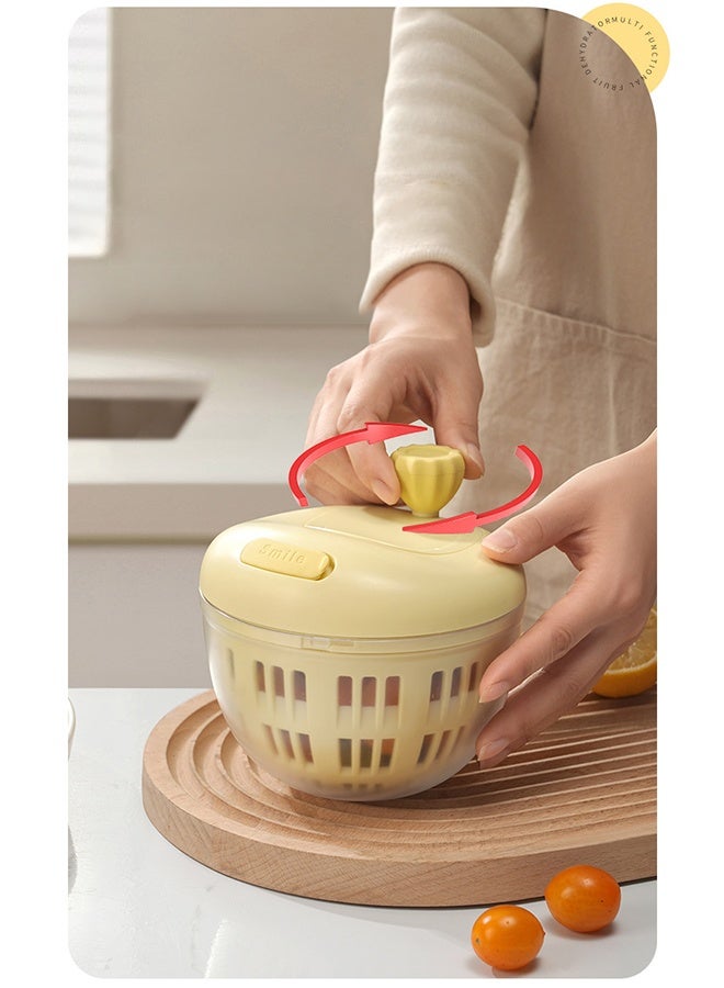 DUNISO Fruit Dehydrator With with Lid, 360 °Rotating with Handle,Portable Salad Cleaning and Draining Bowls, Large Capacity Vegetable Dehydrator,For Salads, Vegetables And Fruits ﻿ - Image 3