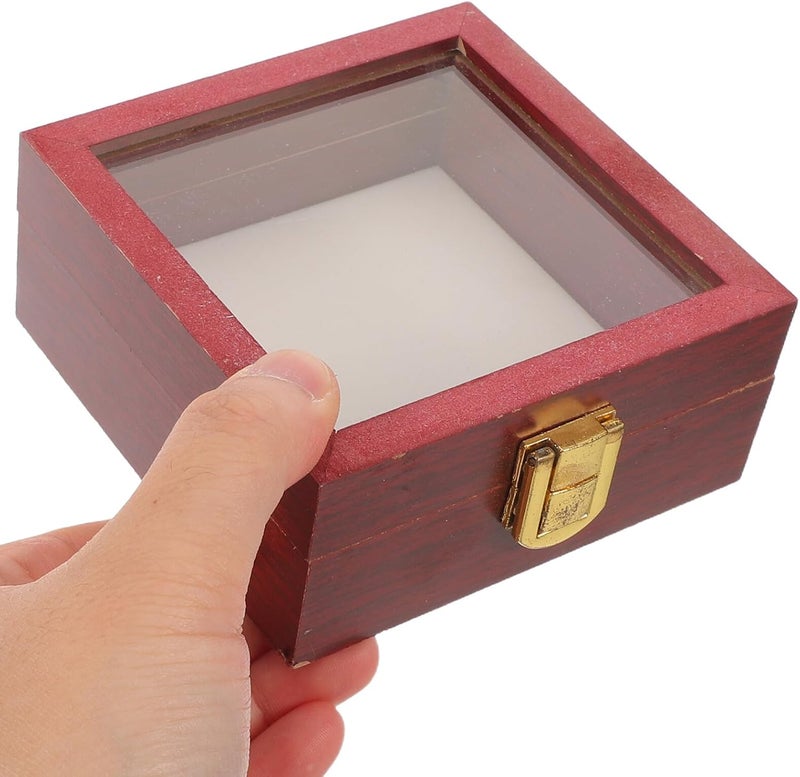 Butterfly Specimen Display Case Square Shadow Box 10x10x4.5cm Acrylic Cover with Cushion Decorative Bug Display Frame for Home and Educational Use - Image 4