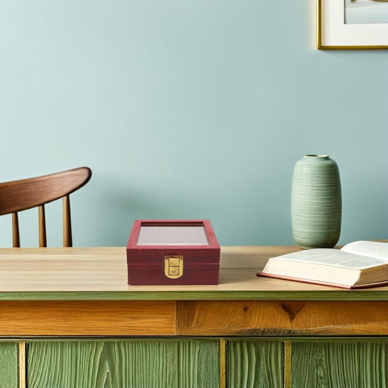 Butterfly Specimen Display Case Square Shadow Box 10x10x4.5cm Acrylic Cover with Cushion Decorative Bug Display Frame for Home and Educational Use - Image 5