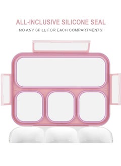 Bento Box for Kids, 4 Compartment Kids Lunch Box Leak Proof, Cute Bento Snack Box for Adults and Kids With Utensils, Lunch Containers BPA-Free, Microwave Bento Box (Pink) - pzsku/Z00A77114311B04CA89CDZ/45/_/1734060488/96521f36-830b-42e3-a96d-0ae69fd76ca4