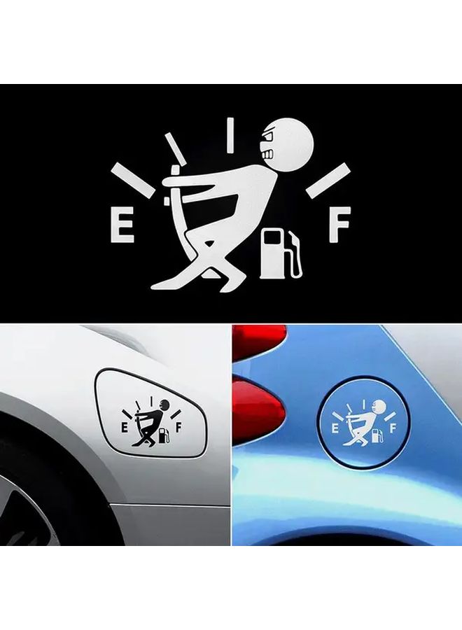 Retro Reflective Car Fuel Tank Decal Silvery Hellaflush Funny Sticker - Image 1