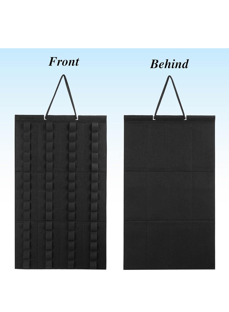 Hanging Storage Organizer for Hot Wheels Felt Display Case for Hot Wheels Hold Up 60 Toy Cars Without Accessories Black - Image 3