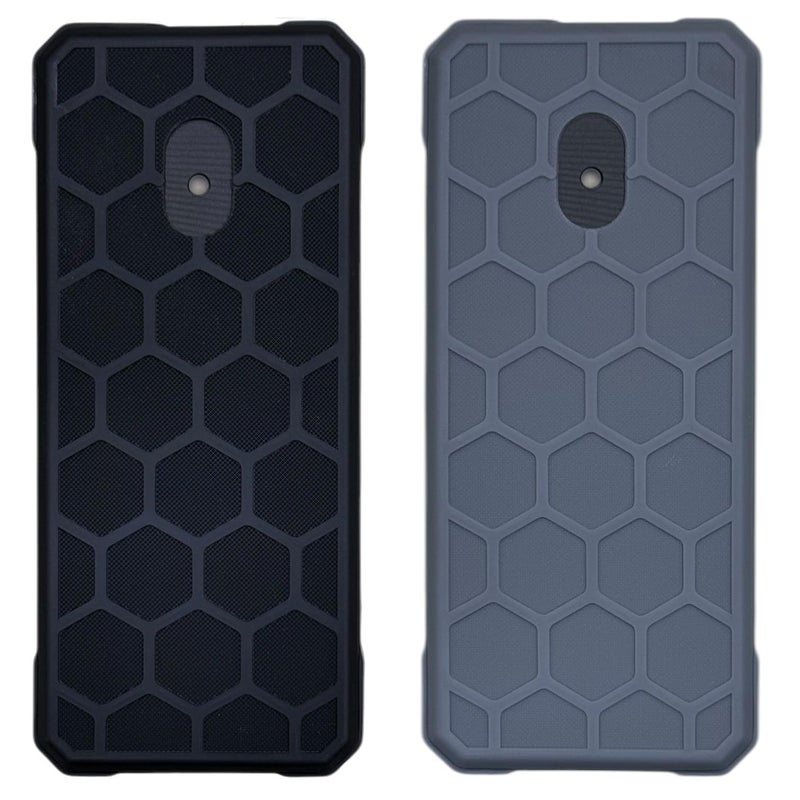 ZAOMA Back Case TPU Cover Compatible for Nokia 220 4G 2024 DS - Model No. : TA-1617 Rugged Case (Pack of 2) (NK2354G_Rug_BLKGREY) - Image 5