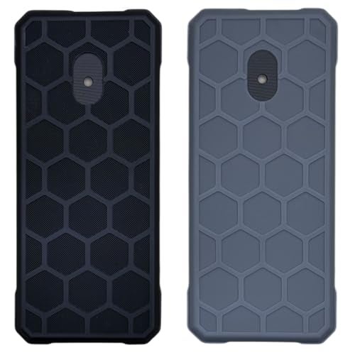 ZAOMA Back Case TPU Cover Compatible for Nokia 220 4G 2024 DS - Model No. : TA-1617 Rugged Case (Pack of 2) (NK2354G_Rug_BLKGREY) - Image 1