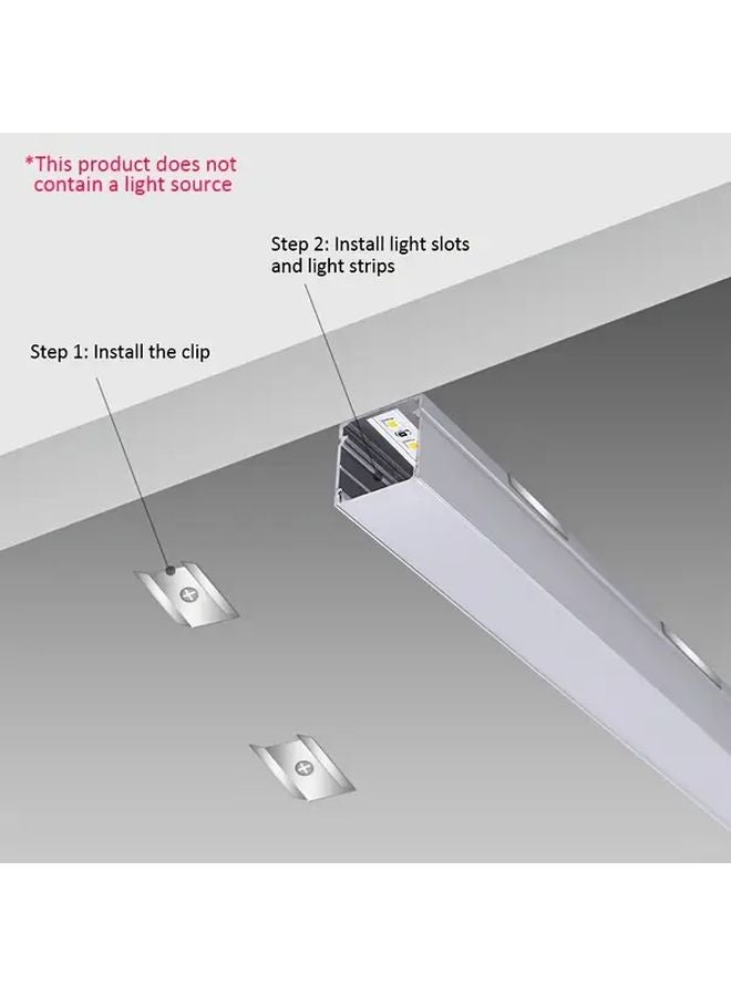 Black Aluminum U Shaped LED Channel System With Black Diffuser Cover 1 Meter - Image 5