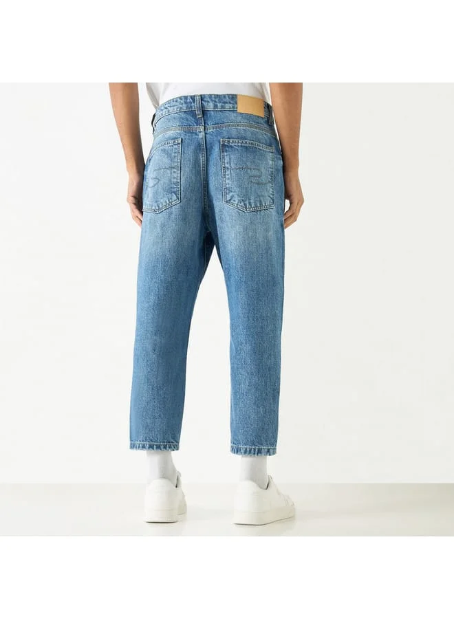 Lee Cooper Lee Cooper Relaxed Fit Jeans with Button Closure