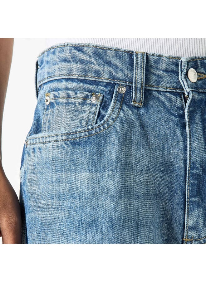 Lee Cooper Lee Cooper Solid Relaxed Fit Jeans with Button Closure  - Image 4