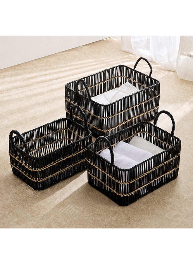 Home Box Ebony Storage Baskets - Set of 3  - Image 1