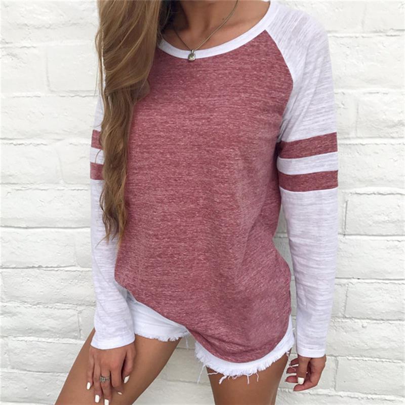 Long sleeve tops Women causal blouse shirts pl blue S