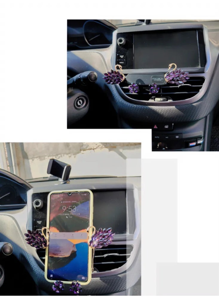 Women’s Diamond Swan Car Phone Holder - Sparkle & Elegance for Gulf Ladies’ Luxury Ride 💎🇸🇦 (Easy Mounting in Seconds) - Image 4