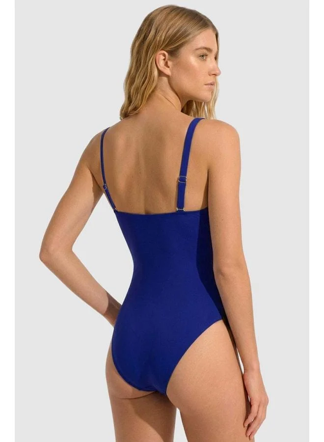 Aytuğ One-Shoulder Swimsuit with Egyptian Accessory