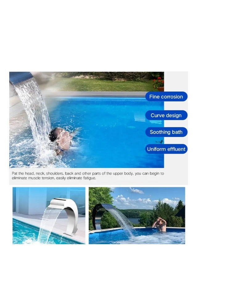 Radiant Steel Pool Waterfall Outlet - Dolphin - Image 3