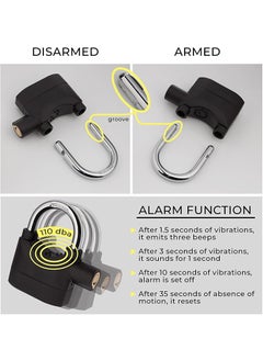 EARTHCONE EARTHCONE Heavy Duty Padlock with 3 Keys Security Padlock for GarageDoorContainersShutterLockerWarehouseGates with 3 Key 1Pcs  - Image 3